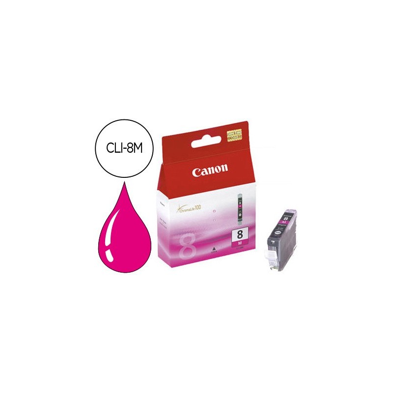 INK-JET CANON IP3300 4200 4300 5200 5200R 5300 6600D 6700D, MP500 530 600 800 810, IX4000 IX5000,PRO 9000-MAGENTA CLI-8