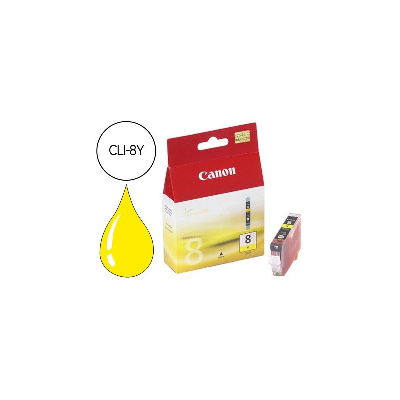 INK-JET CANON IP3300 4200 4300 5200 5200R 5300 6600D 6700D MP500 530 600 800 810 IX4000 IX5000 PRO9000-AMARILLO CLI-8