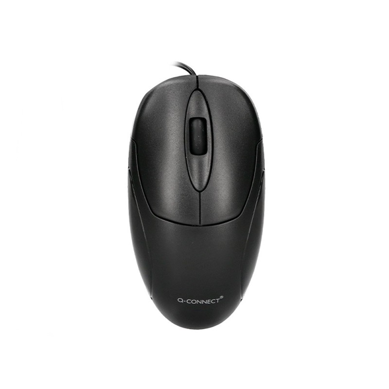 RATON Q-CONNECT OPTICO 800 DPI USB 1,5 GHZ NEGRO