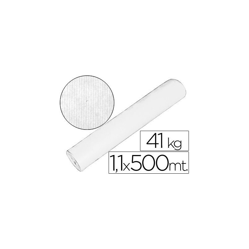 PAPEL KRAFT BLANCO BOBINA 1,10 MT X 500 MTS ESPECIAL PARA EMBALAJE