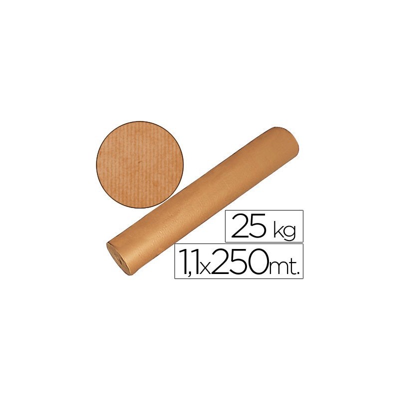 PAPEL KRAFT MARRON BOBINA 1,10 MT X 250 MTS ESPECIAL PARA EMBALAJE