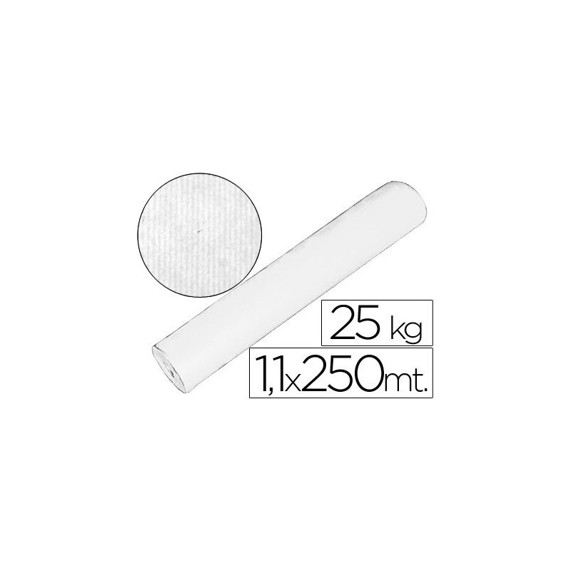 PAPEL KRAFT BLANCO BOBINA 1,10 MT X 250 MTS ESPECIAL PARA EMBALAJE