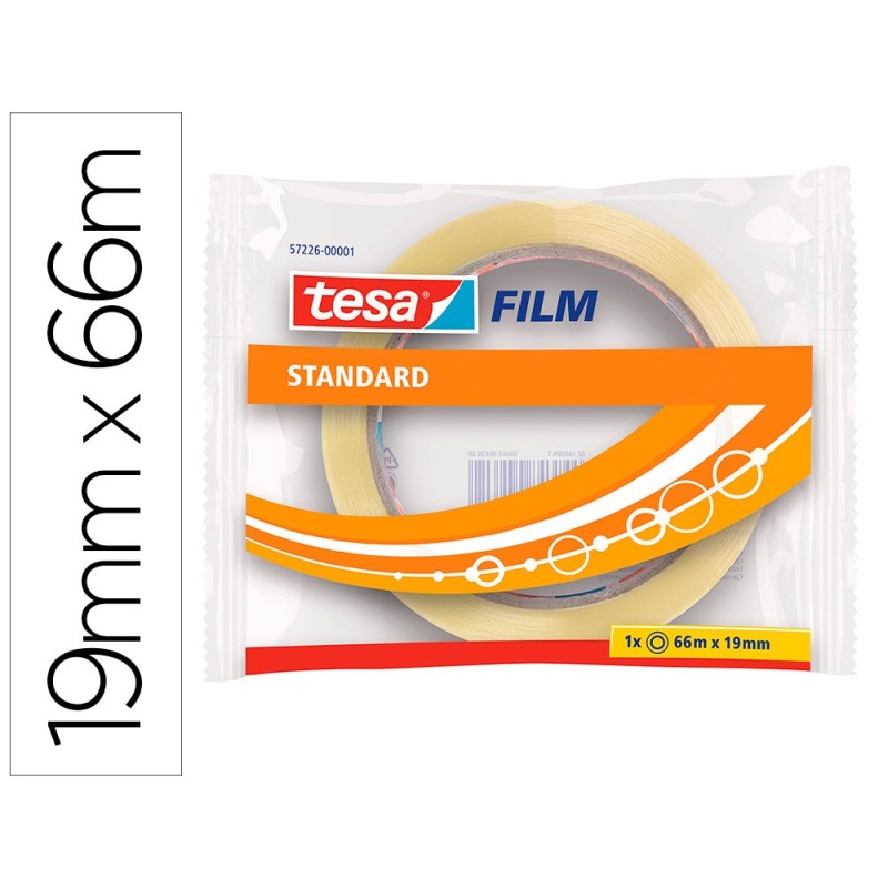 CINTA ADHESIVA TESA STANDARD 66 MT X 19 MM