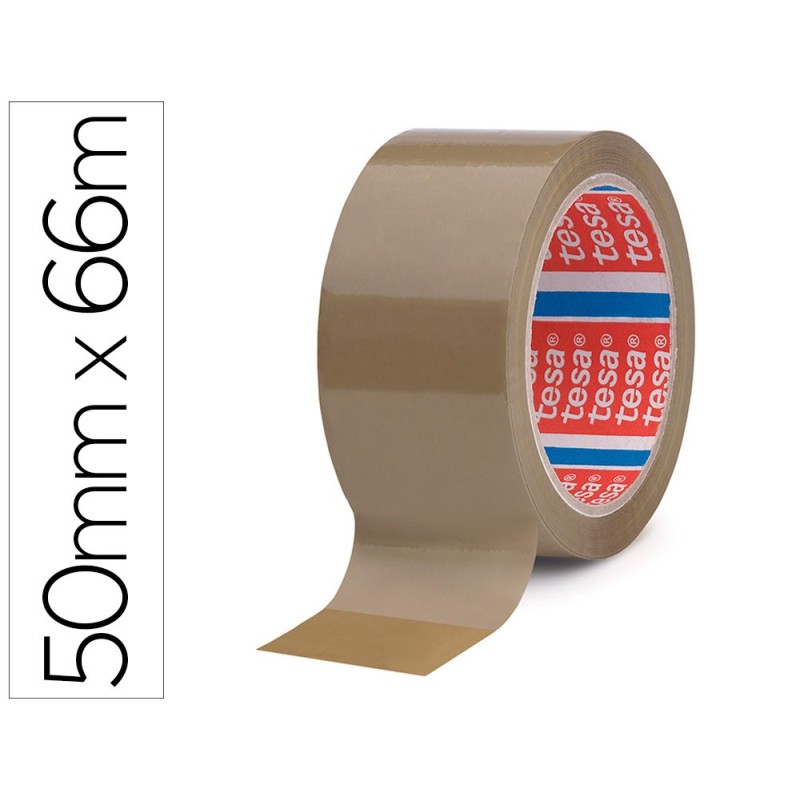CINTA ADHESIVA TESA MARRON PP 66 MT X 50 MM PARA EMBALAJE