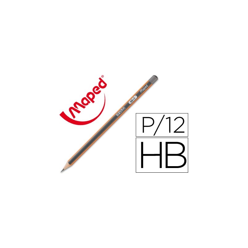 LAPICES DE GRAFITO MAPED BLACKPEPS HB