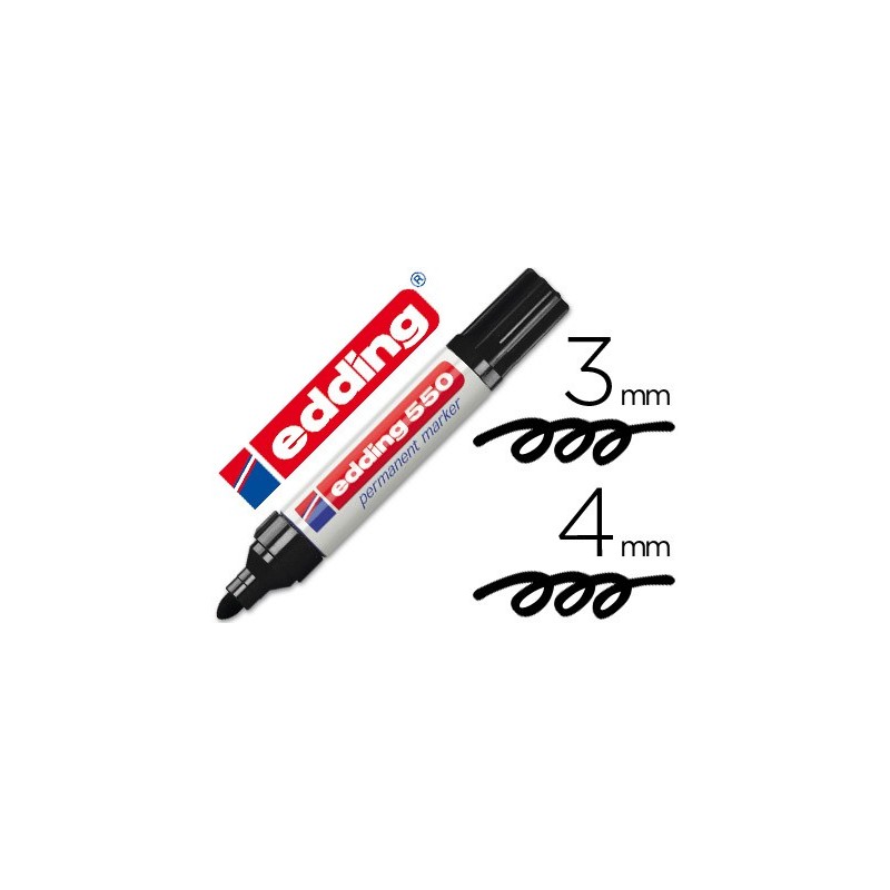 ROTULADOR EDDING PUNTA FIBRA PERMANENTE 550 NEGRO N.1 PUNTA REDONDA