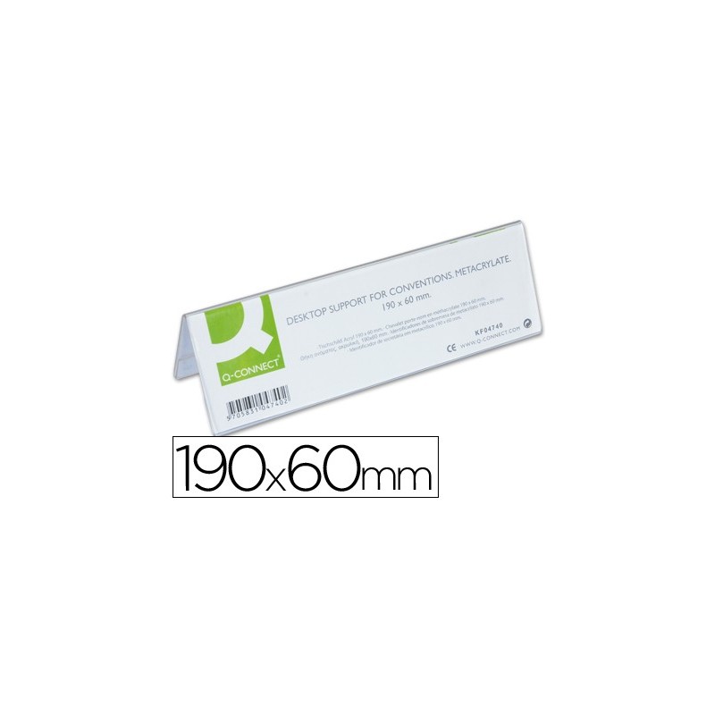 IDENTIFICADOR SOBREMESA Q-CONNECT METACRILATO 190X60 MM REF.5727