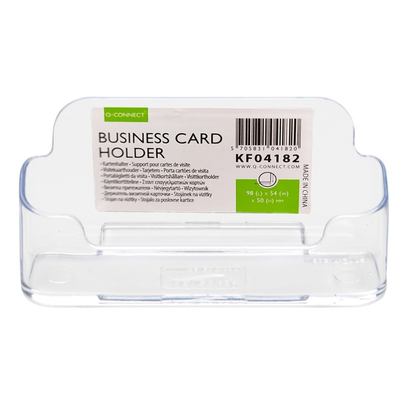PORTATARJETAS DE VISITA Q-CONNECT METACRILATO CRISTAL REF.5770