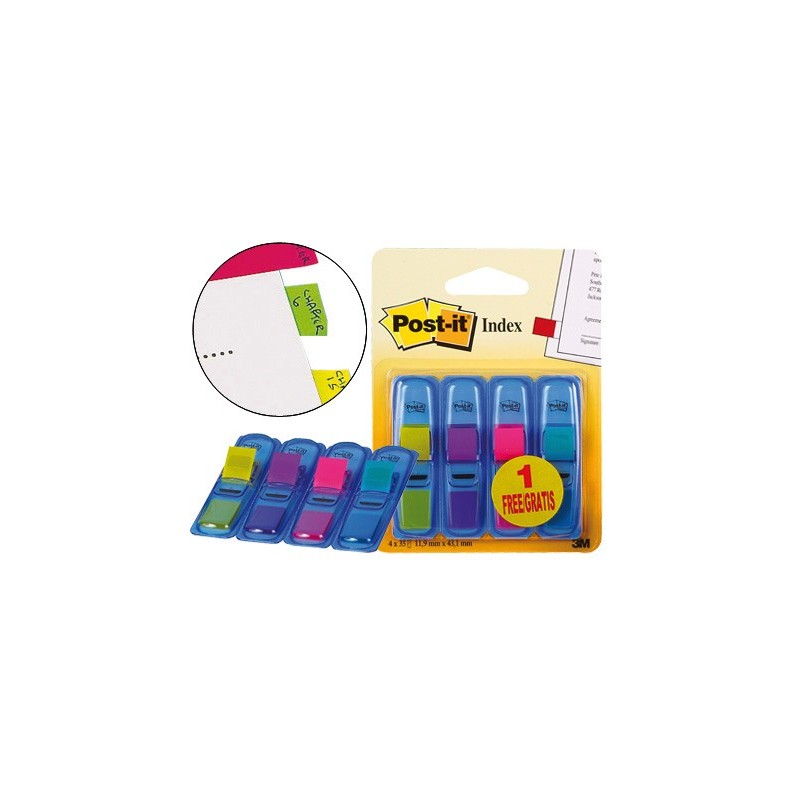 BANDERITAS SEALIZADORAS POST-IT 3+1 GRATIS CLIPSTRIP