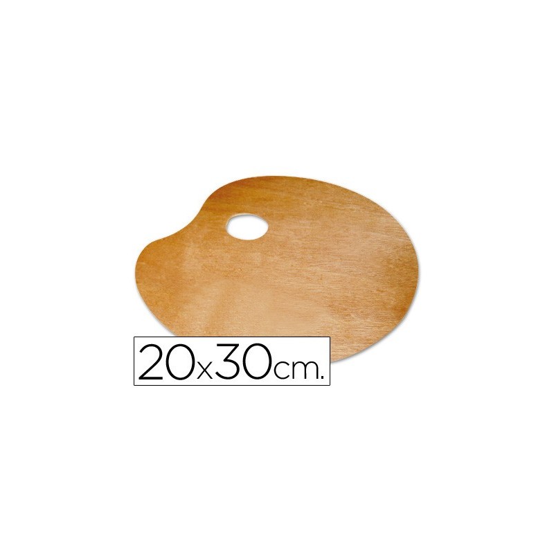 PALETA MADERA LIDERCOLOR OVALADA TAMAO 20X30 CM GROSOR 0,3 CM ZURDOS