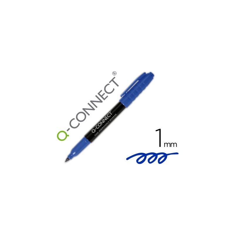 ROTULADOR Q-CONNECT PARA CD/DVD PUNTA FIBRA PERMANENTE AZUL PUNTA REDONDA 1,0 MM