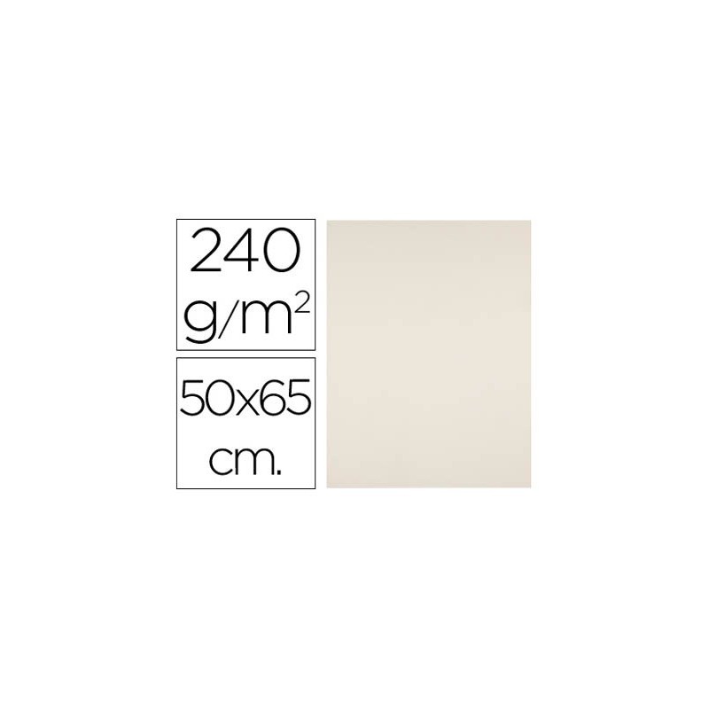 CARTULINA LIDERPAPEL 50X65 CM 240G/M2 CREMA