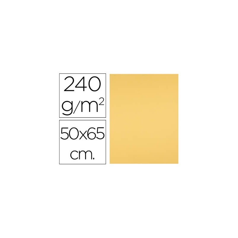 CARTULINA LIDERPAPEL 50X65 CM ORO 240 GR UNIDAD