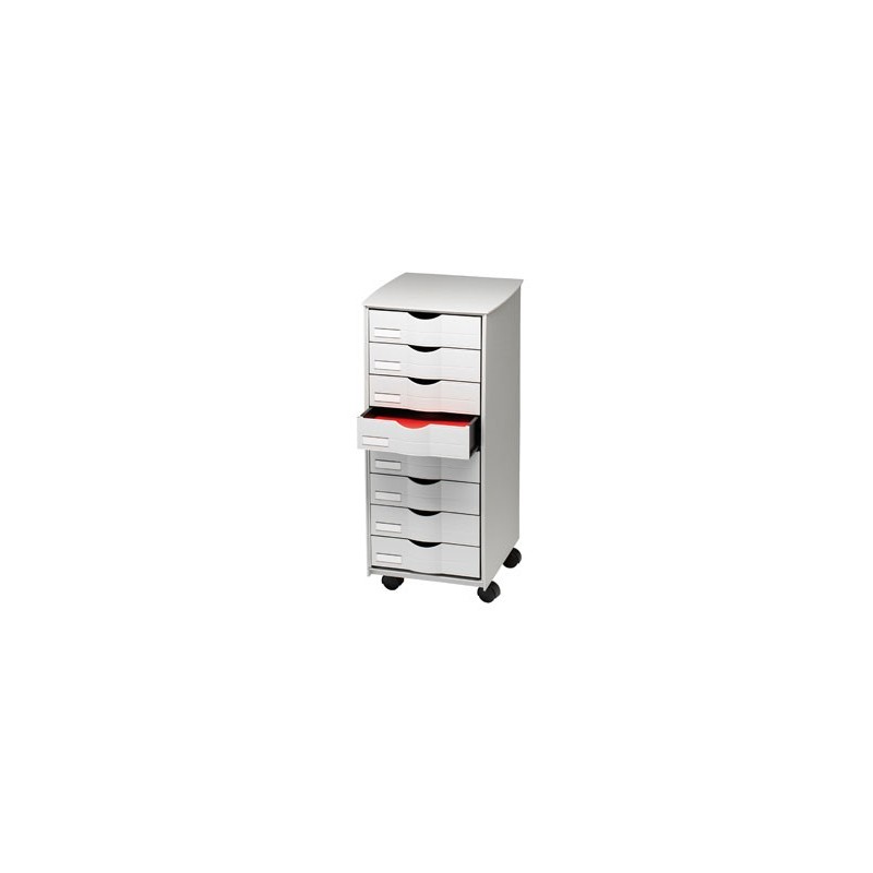 MUEBLE AUXILIAR FAST-PAPERFLOW PARA OFICINA 8 CAJONES EN COLOR GRIS 5X825X382 71,5X31,6X34,3 CM