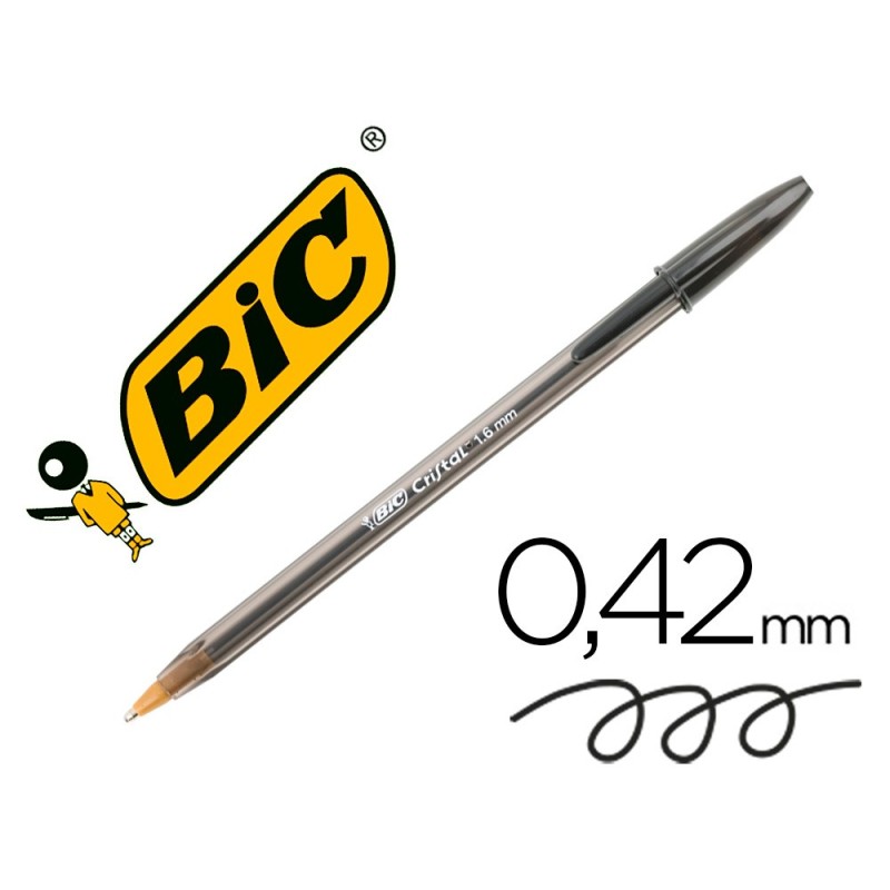 BOLIGRAFO BIC CRISTAL X-LARGE TINTA NEGRO 1,6 MM