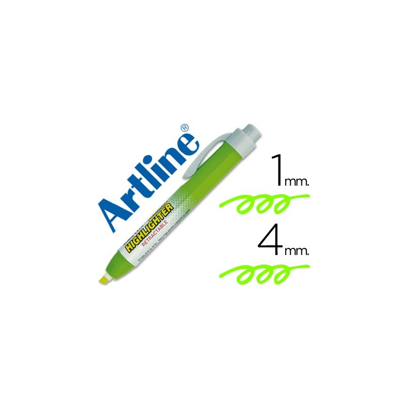 ROTULADOR ARTLINE CLIX FLUORESCENTE EK-63 VERDE PUNTA BISELADA 4.00 MM