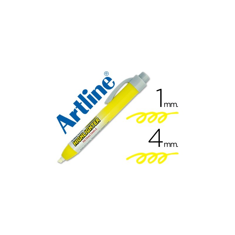 ROTULADOR ARTLINE CLIX FLUORESCENTE EK-63 AMARILLO PUNTA BISELADA 4.00 MM
