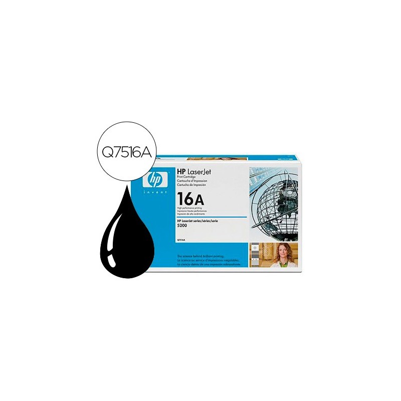 TONER HP 16A NEGRO -12000PAG- LASERJET 5200