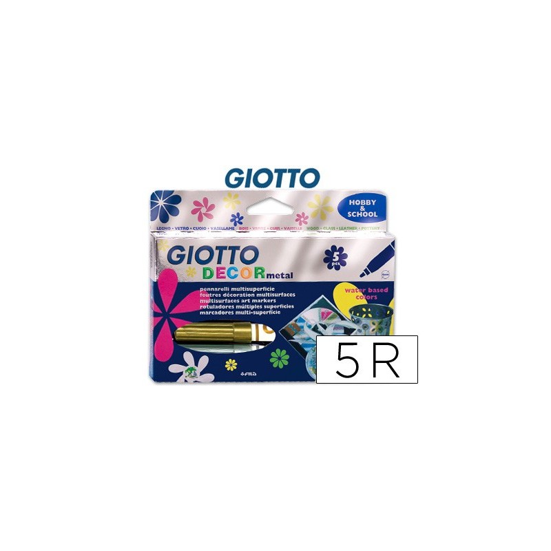 ROTULADOR GIOTTO DECOR METAL CAJA DE 5 ROTULADORES