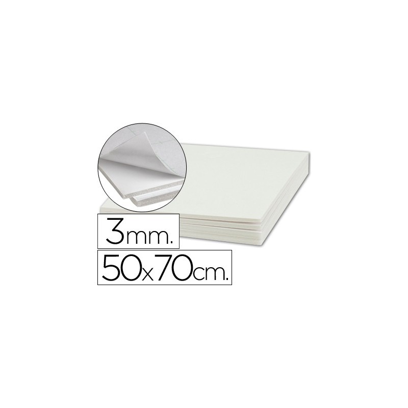 CARTON PLUMA LIDERPAPEL ADHESIVO 1 CARA 50X70 CM ESPESOR 3 MM