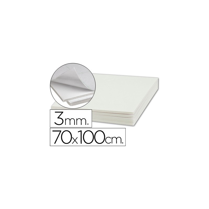 CARTON PLUMA LIDERPAPEL ADHESIVO 1 CARA 70X100 CM ESPESOR 3 MM