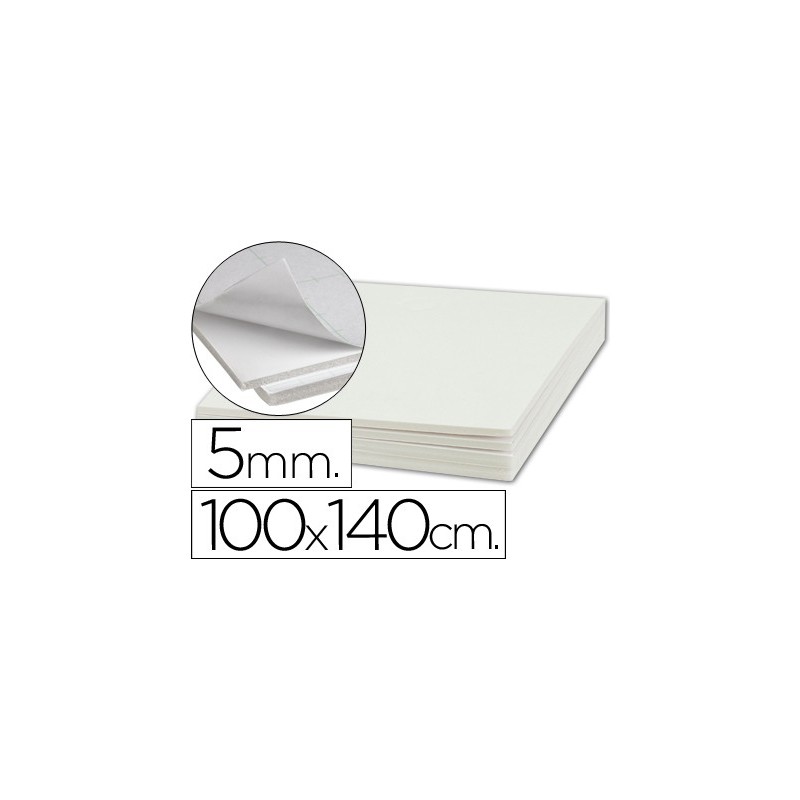 CARTON PLUMA LIDERPAPEL ADHESIVO 1 CARA 100X140 CM ESPESOR 5 MM