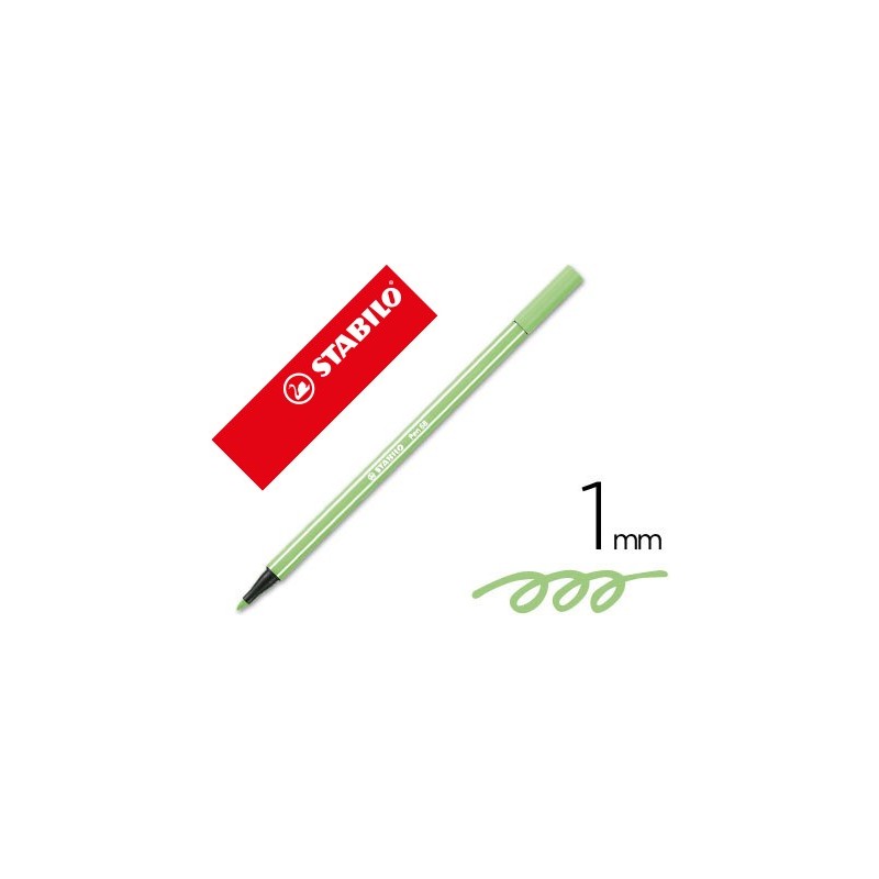 ROTULADOR STABILO ACUARELABLE PEN 68 VERDE HIELO 1 MM