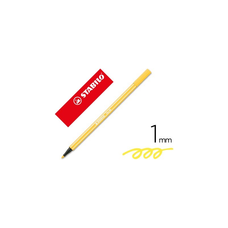 ROTULADOR STABILO ACUARELABLE PEN 68 AMARILLO 1 MM