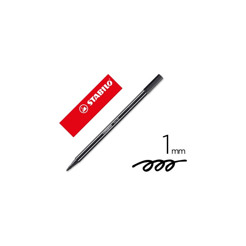 ROTULADOR STABILO ACUARELABLE PEN 68 NEGRO 1 MM