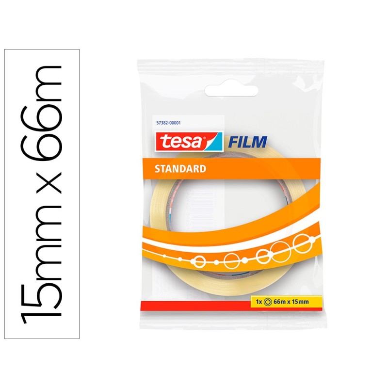 CINTA ADHESIVA TESA STANDAR 66 MT X 15 MM