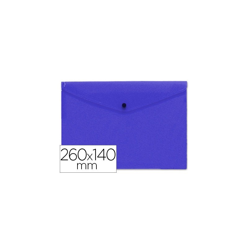 CARPETA LIDERPAPEL DOSSIER BROCHE POLIPROPILENO TAMAO SOBRE AMERICANO 260X140 MM AZUL TRANSLUCIDO