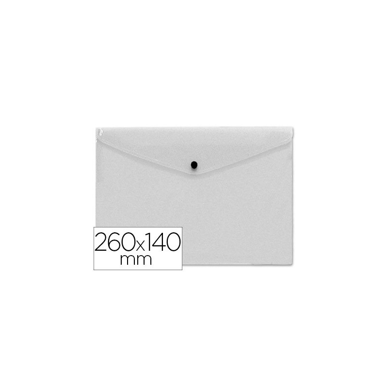 CARPETA LIDERPAPEL DOSSIER BROCHE POLIPROPILENO TAMAO SOBRE AMERICANO 260X140MM TRANSPARENTE