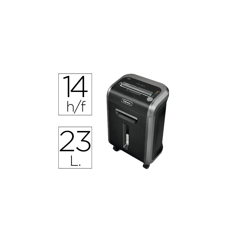DESTRUCTORA DE DOCUMENTOS FELLOWES PS-79CI CAPACIDAD DE CORTE 16 H DESTRUYE TARJETAS DE CREDITO GRAPAS CLIPS Y CD