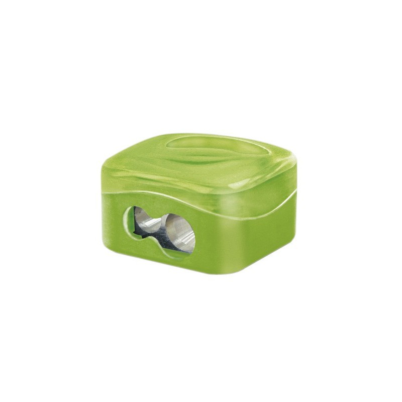 SACAPUNTAS M+R METALICO 2 USOS CON DEPOSITO COLORES SURTIDOS