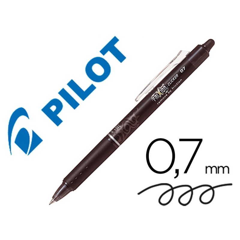 BOLIGRAFO PILOT FRIXION CLICKER BORRABLE 0,7 MM COLOR NEGRO
