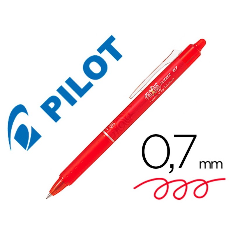 BOLIGRAFO PILOT FRIXION CLICKER BORRABLE 0,7 MM COLOR ROJO