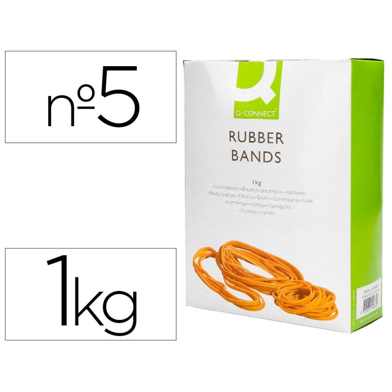 GOMILLAS ELASTICAS Q-CONNECT 1000 GR NUMERO 5 50 X 2 MM