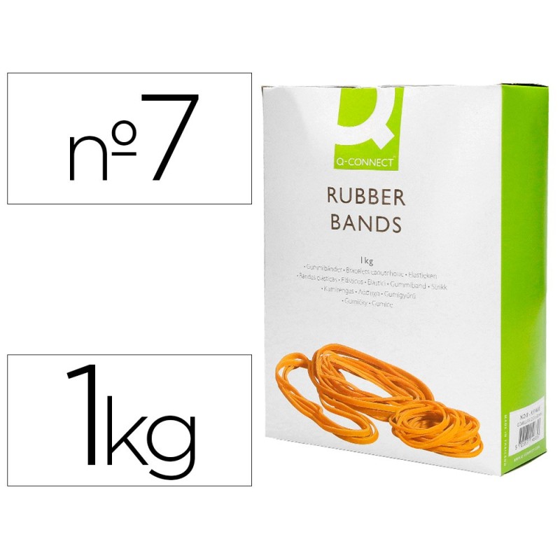 GOMILLAS ELASTICAS Q-CONNECT 1000 GR NUMERO 7 70 X 2 MM