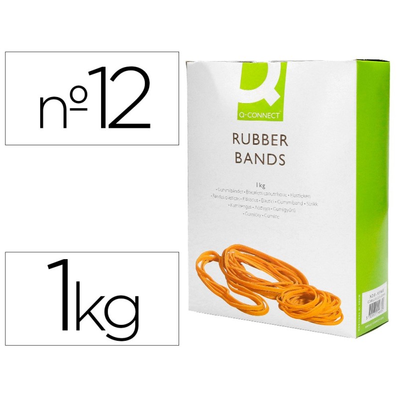 GOMILLAS ELASTICAS Q-CONNECT 1000 GR NUMERO 12 120 X 2 MM