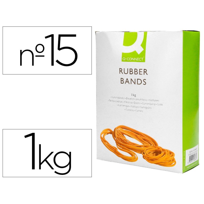 GOMILLAS ELASTICAS Q-CONNECT 1000 GR NUMERO 15 150 X 2 MM