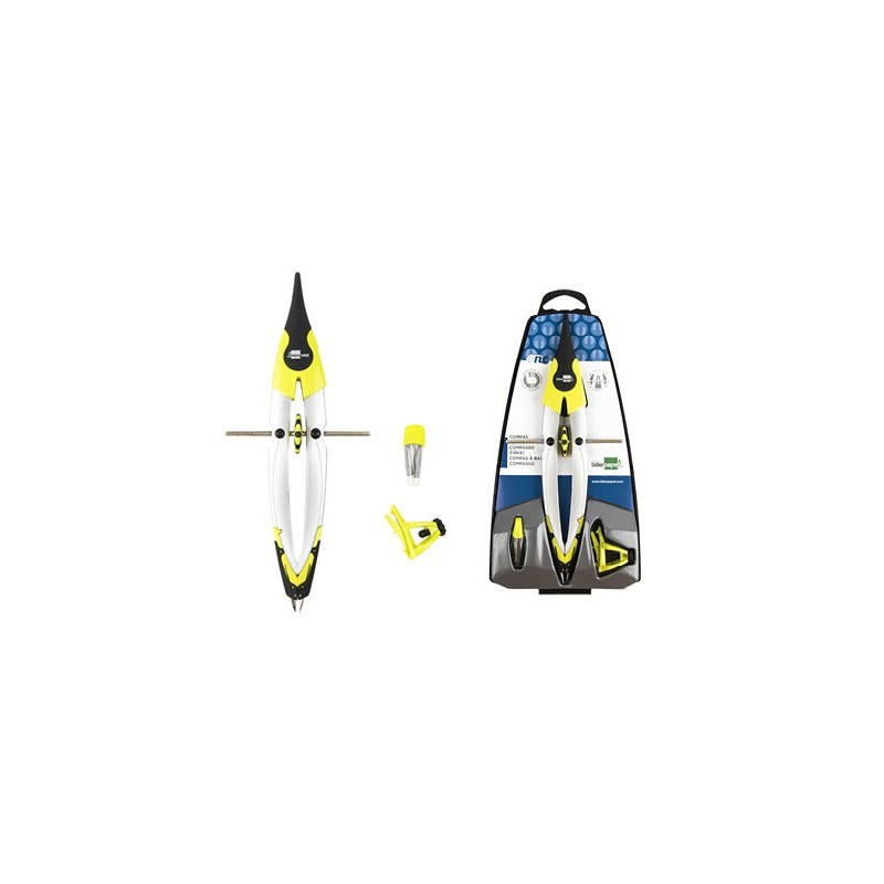 COMPAS LIDERPAPEL ONE CON BIGOTERA ADAPTADOR UNIVERSAL YMINAS COLORES SURTIDOS