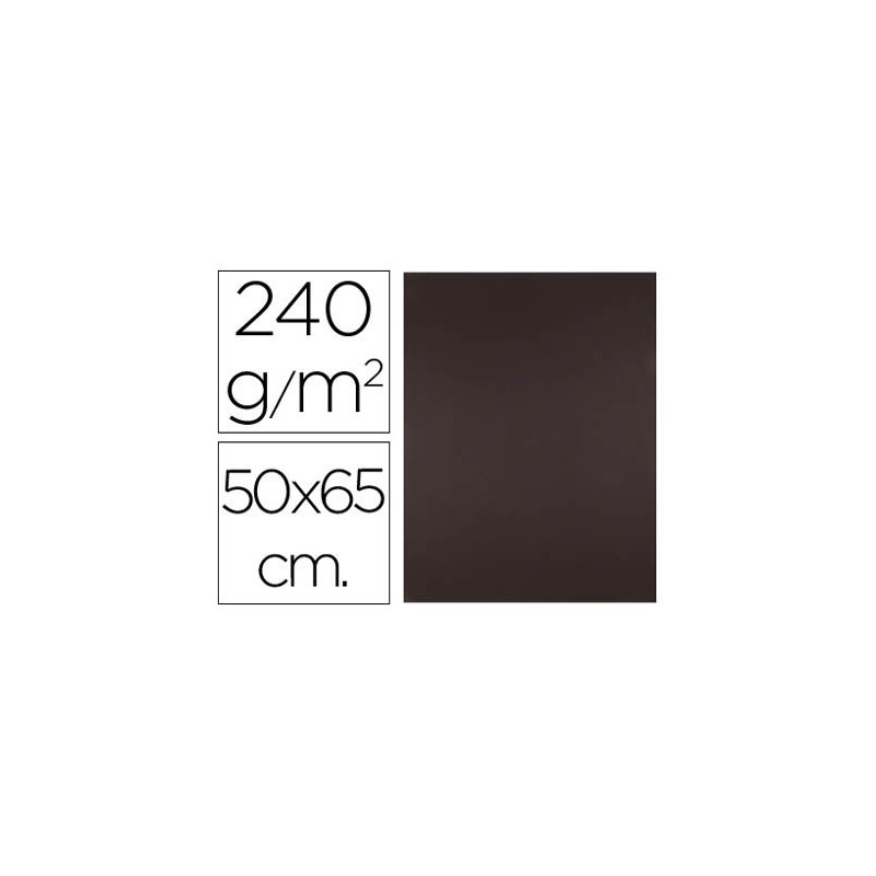 CARTULINA LIDERPAPEL 50X65 CM MARRON OSCURO 240G UNIDAD