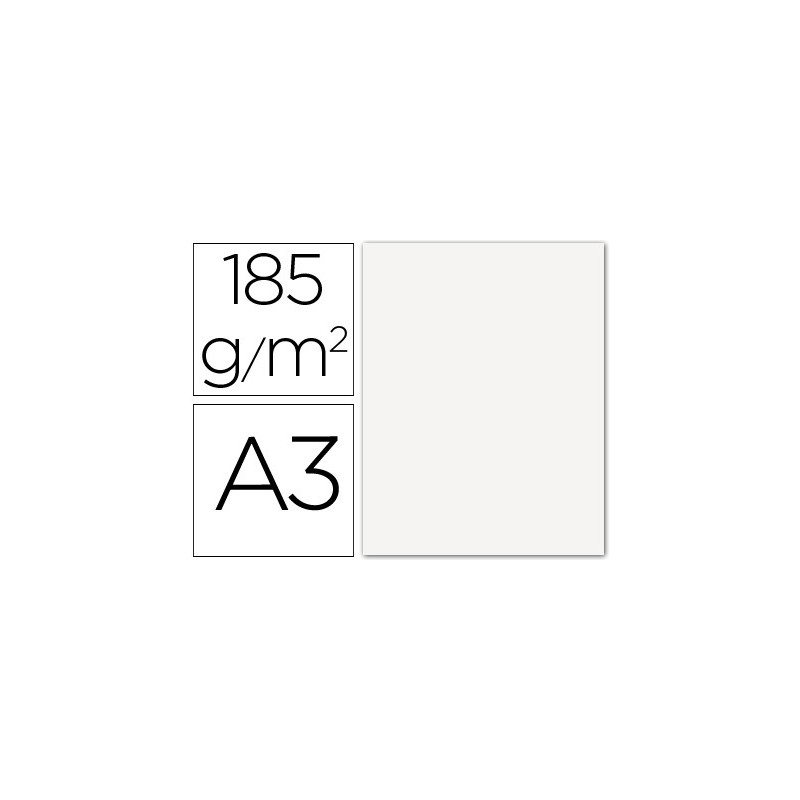 CARTULINA GUARRO DIN A3 BLANCO 185 GR PAQUETE 50 HOJAS