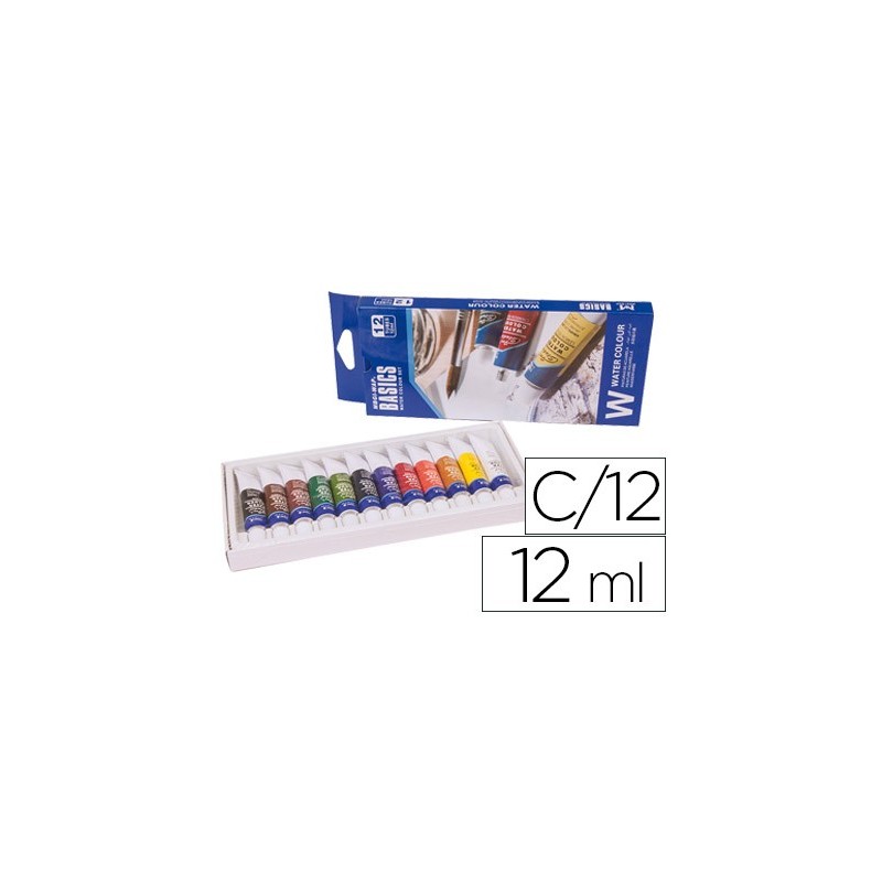 ACUARELA ARTIST CAJA CARTON DE 12 COLORES SURTIDOS DE 12 ML