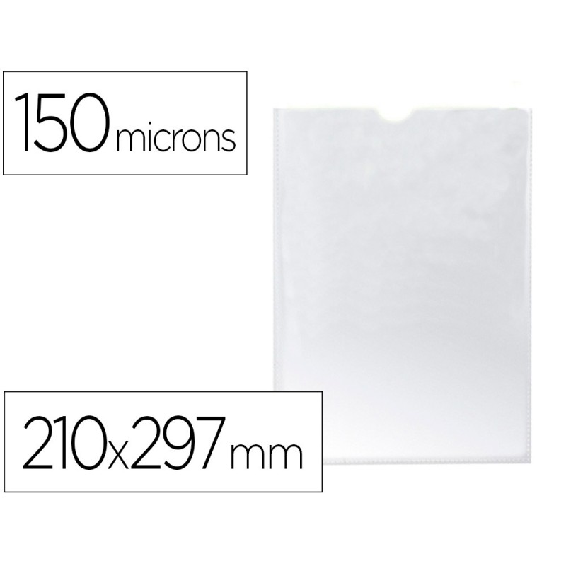 FUNDA PORTADOCUMENTO Q-CONNECT DIN A4 150 MICRAS PVC TRANSPARENTE 210X297 MM