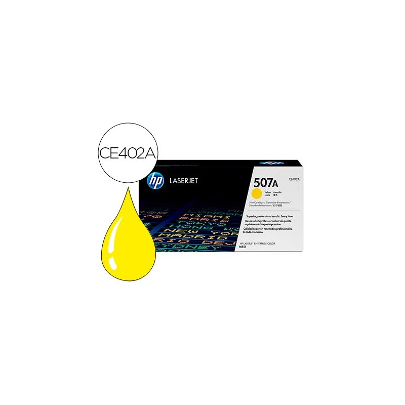 TONER HP 507A LASERJET M551/M570/PRO 500 AMARILLO 6000 PAG