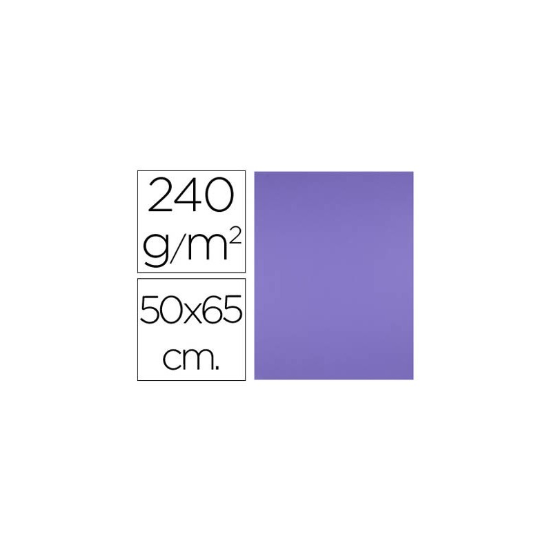 CARTULINA LIDERPAPEL 50X65 CM 240 G/M2 PURPURA