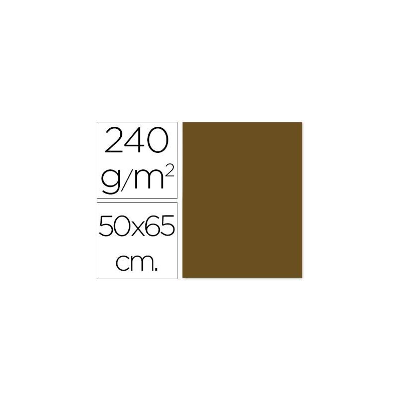 CARTULINA LIDERPAPEL 50X65 CM 240 G/M2 MARRON CLARO