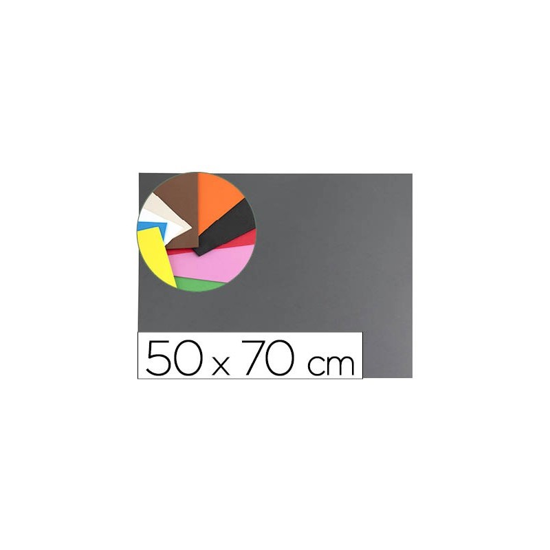 GOMA EVA LIDERPAPEL 50X70CM 60G/M2 ESPESOR 1.5MM GRIS