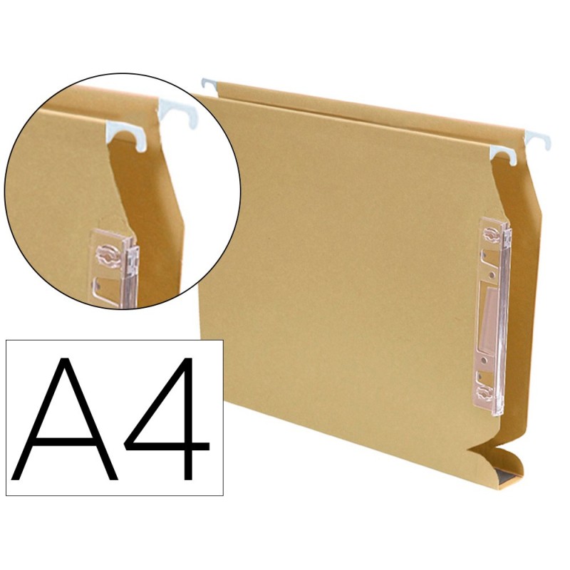 CARPETA COLGANTE FADE DIN A4 VISOR LATERAL 250X330X30 MM KRAFT